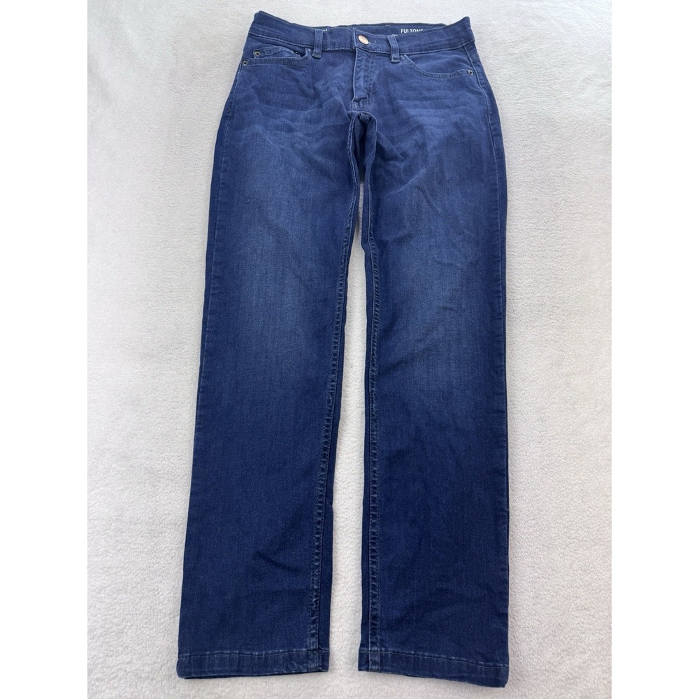 Mugsy Jeans Men 30x30 Blue Fultons FLX3NFU Straight Whisker Distress Denim